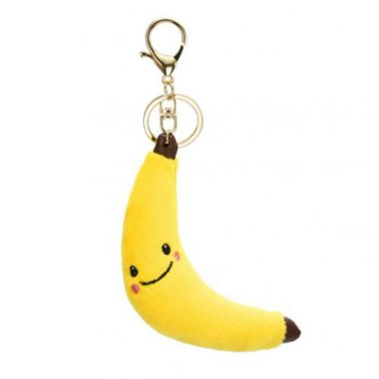 Cute Expression Fruit and Vegetable Plush Doll Keychain Bag Pendant(Banana)