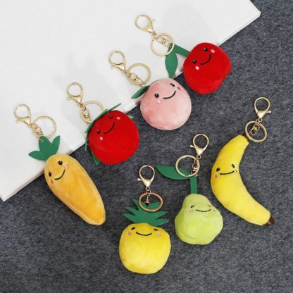 Cute Expression Fruit and Vegetable Plush Doll Keychain Bag Pendant(Banana) - Image 3