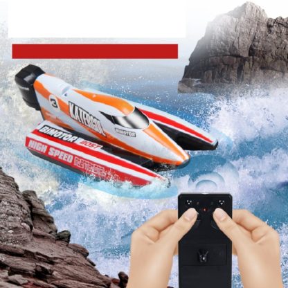 Innovative Mini Remote Control Boat(Orange) - Image 2