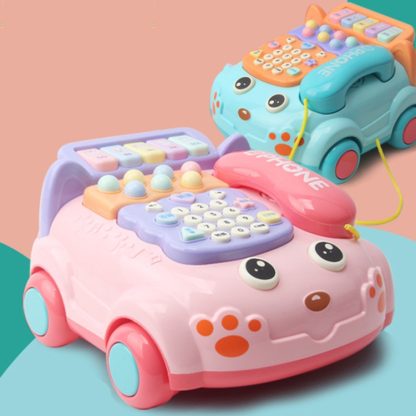 Simulation Music Phone Toy Early Childhood Education Multi-functional Learning Machine(Pink) - Image 2