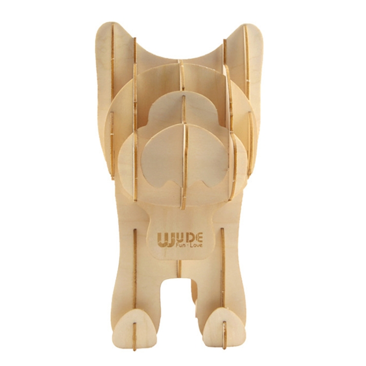 WUDE F104 Dog Pen Holder 3D Three -Dimensional Puzzle Board Children Wood Puzzles Model - Image 2