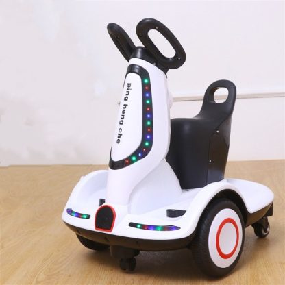 Children Multi-function Electric Balance Scooter Dual-drive Four-wheel Music And Light Electric Scooter, CN Plug, Style: - Image 2