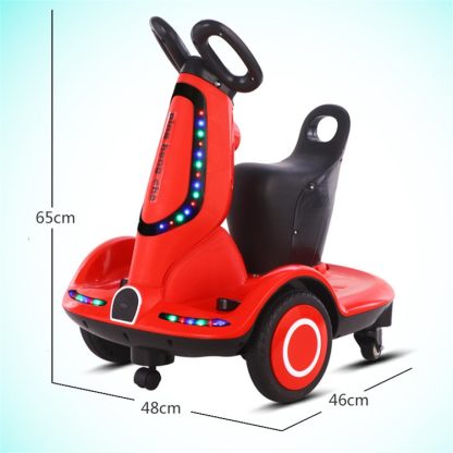 Children Multi-function Electric Balance Scooter Dual-drive Four-wheel Music And Light Electric Scooter, CN Plug, Style: - Image 3