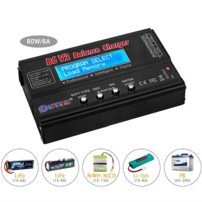 HTRC B6 V2 Balance Charger Intelligent Model Airplane Lithium Battery Charger, UK Plug - Image 3