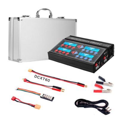 HTRC 4B6AC 80W Lithium Battery Charger Four-way Smart Balance Charger, EU Plug