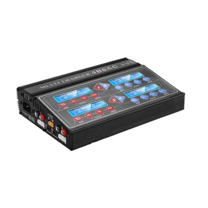 HTRC 4B6AC 80W Lithium Battery Charger Four-way Smart Balance Charger, US Plug - Image 2