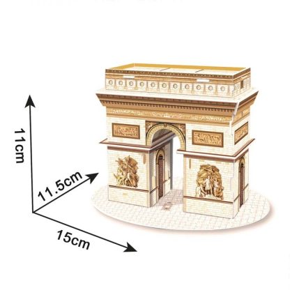 3 PCS 3D Puzzle Mini World Building Model Children Assembling Intellectual Toys(Arc de Triomphe) - Image 2