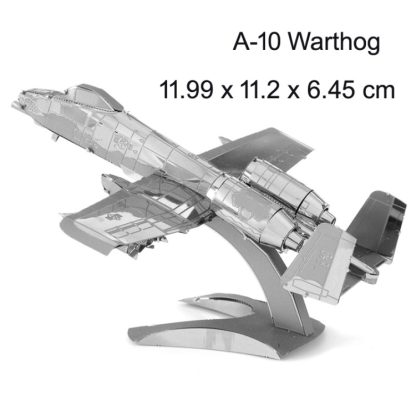 3 PCS 3D Metal Assembly Model DIY Puzzle, Style: A-10 Fighter - Image 2