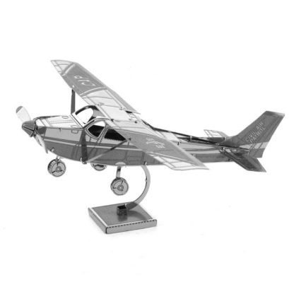 3 PCS 3D Metal Assembly Model DIY Puzzle, Style: Cessna 172