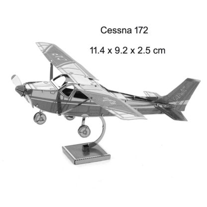 3 PCS 3D Metal Assembly Model DIY Puzzle, Style: Cessna 172 - Image 2