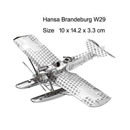 3 PCS 3D Metal Assembly Model DIY Puzzle, Style: Seaplane - Image 2