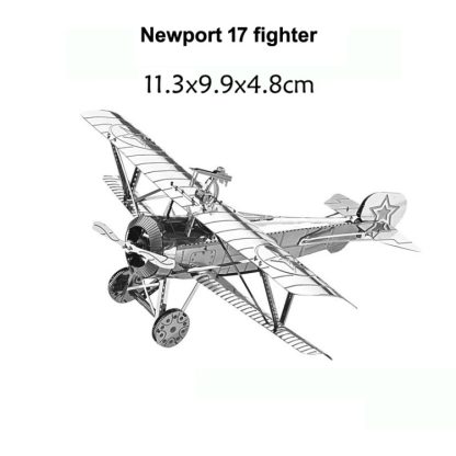 3 PCS 3D Metal Assembly Model DIY Puzzle, Style: Nieuport 17 - Image 2