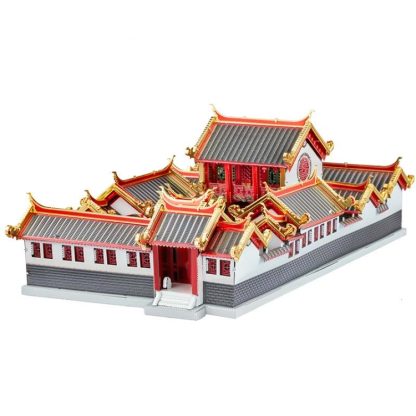 3D Metal Assembly Model Ancient Style Building Courtyard  House Puzzle Toy