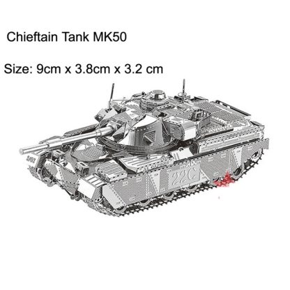 2 PCS 3D Metal Assembled Tank Model DIY Puzzle, Style: Chief Tank - Image 2