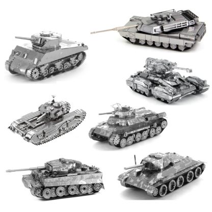 2 PCS 3D Metal Assembled Tank Model DIY Puzzle, Style: Chief Tank - Image 3