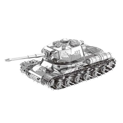 2 PCS 3D Metal Assembled Tank Model DIY Puzzle, Style: JS-2 Tank