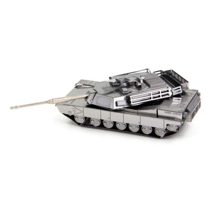 2 PCS 3D Metal Assembled Tank Model DIY Puzzle, Style: M1 Abram Tank