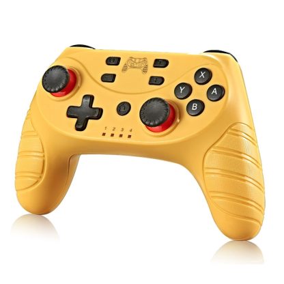 5 PCS Ipega NS-168 For Switch PRO with Vibration 6-axis Somatosensory Wireless Bluetooth Gamepad(Yellow) - Image 2