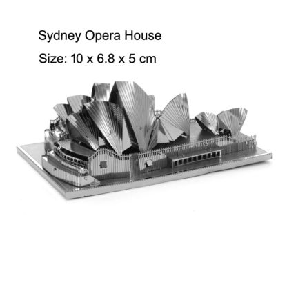 3 PCS 3D Metal Assembly Model World Building DIY Puzzle Toy, Style:Sydney Opera House - Image 2