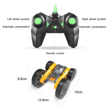 Stunt High-Speed Deformation Electric Remote Control Car Children Double-Sided Rolling Toy Off-Road Vehicle(Red) - Image 3