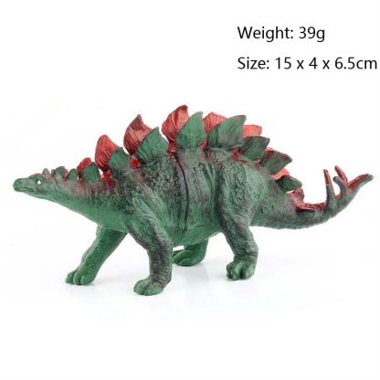 Simulation Animal Dinosaur World Static Toy Models, Style: 6 PCS Stegosaurus - Image 2