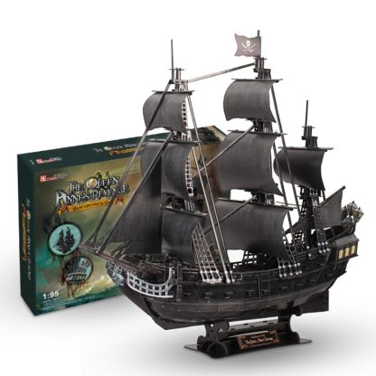 Queens Revenge Wood Model Ship Kit 31 inch Children 3D Puzzle Toy Difficult Assembly Paper Model - Image 2