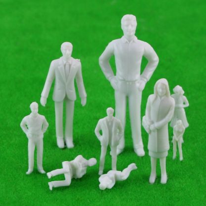 100PCS White unpainted Architectural Model Figures People 1:300 - Image 2