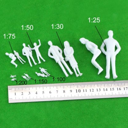 100PCS White unpainted Architectural Model Figures People 1:300 - Image 3