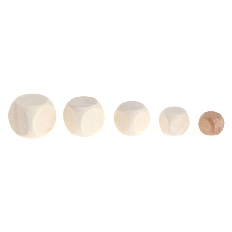10 PCS 6 Sided Blank Wood Dice Party Family DIY Games Printing Engraving Kid Toys, Size:1.6cm - Image 3