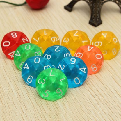 4 PCS Transparent Polyhedron Outdoor Bar Family Party Game Dice(Random Color Dlivery) - Image 2