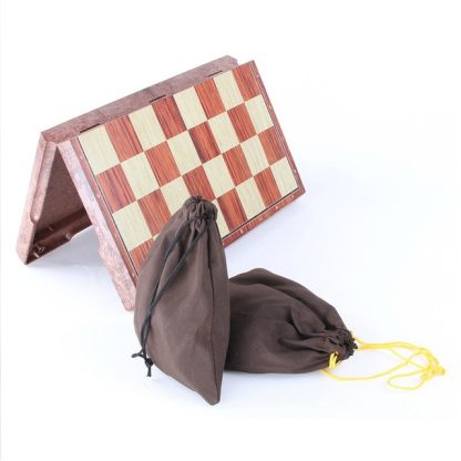 Wooden Folding Chess Board Game - Image 2