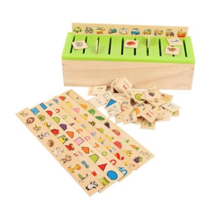 Mathematical Knowledge Classification Toy Wood Box Cognitive Matching Kids Early Educational Learn Toys for Children