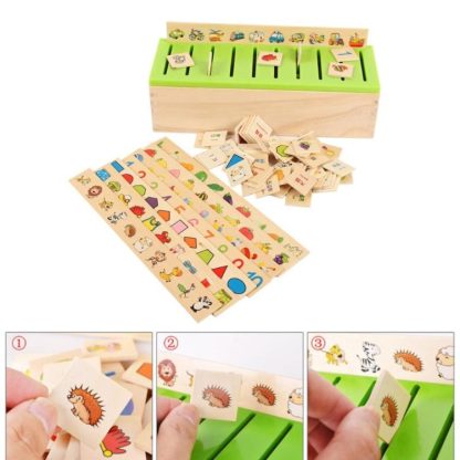 Mathematical Knowledge Classification Toy Wood Box Cognitive Matching Kids Early Educational Learn Toys for Children - Image 2