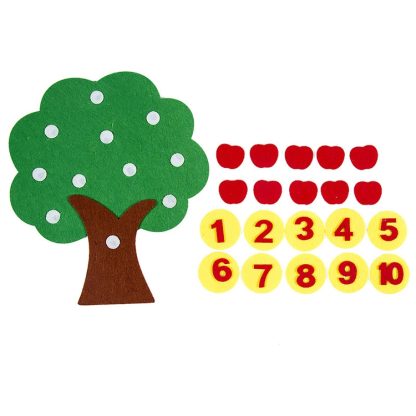 Teaching Aids Apple Trees Math Toys Teaching Kindergarten Manual DIY Non-woven Coth Early Learning Education Toys - Image 2