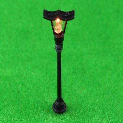 2 PCS Garden Miniature Mini Street Light Sand Table Single Head Light Street Lamp Model, Specification:Wavy-shaped