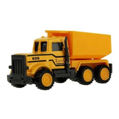 2 PCS Children Toy Simulation Inertia Car Mini Construction Engineering Vehicle Model(Dump Truck)