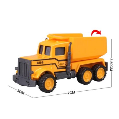 2 PCS Children Toy Simulation Inertia Car Mini Construction Engineering Vehicle Model(Dump Truck) - Image 2