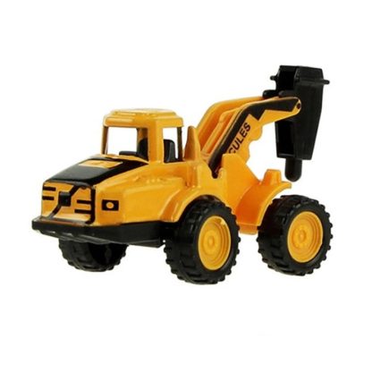 2 PCS Children Toy Simulation Inertia Car Mini Construction Engineering Vehicle Model(Electric Hammer Car)