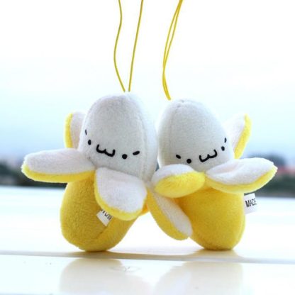 Banana Plush Keychain Small Pendant Stuffed Plush Bananas Key Chains 1 PCS Banana Pendant