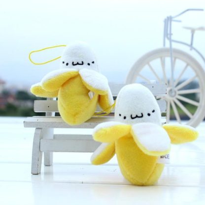 Banana Plush Keychain Small Pendant Stuffed Plush Bananas Key Chains 1 PCS Banana Pendant - Image 2