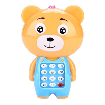 2 PCS Baby Electronic Toy Phone Children Animals Musical Mobile Phone Early Educational Toys for Baby Kids(Bear) - Image 2