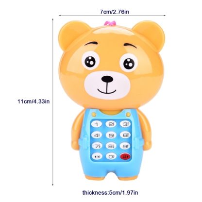 2 PCS Baby Electronic Toy Phone Children Animals Musical Mobile Phone Early Educational Toys for Baby Kids(Calf) - Image 3