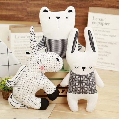 Plush Stuffed Bear Rabbit Unicorn Cushion Toys Cute Animals Pillow Toy(Rabbit) - Image 3