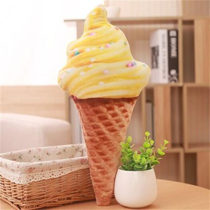 Waist Pillow Ice Cream Pillow Sweet Funny Ice Cream Cushion Pillow 66cm(Yellow) - Image 3