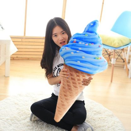 Waist Pillow Ice Cream Pillow Sweet Funny Ice Cream Cushion Pillow 88cm(Blue)