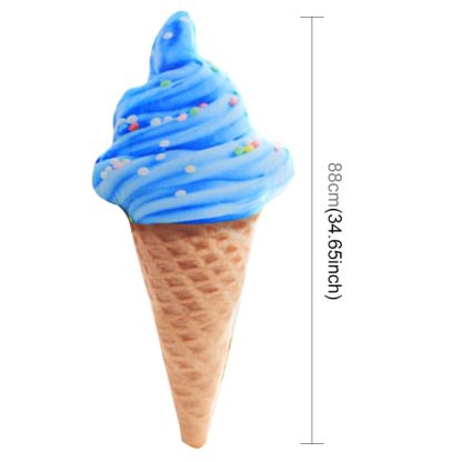 Waist Pillow Ice Cream Pillow Sweet Funny Ice Cream Cushion Pillow 88cm(Blue) - Image 2