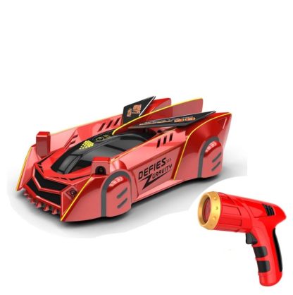 Electric Remote Control Follow Light Wall Climbing Car Charging Infrared Induction Four-Wheel Drive Car Children Toy(Red - Image 2