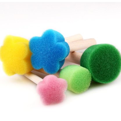 5 PCS Mini Foam Brush DIY Graffiti Sponge Art Supplies Children Fun Creative Painting Toys - Image 2