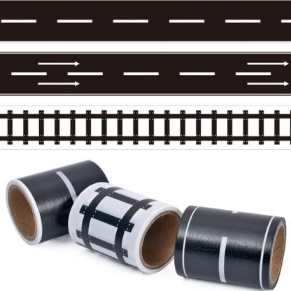 Kids Toy Car Road Adhesive Tape Removable Play Room DIY Track Floor Sticker, Style:Railway - Image 3