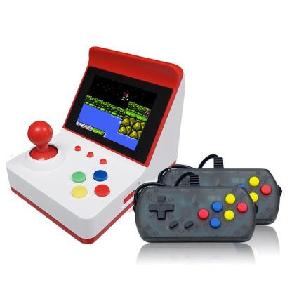 Mini FC Game Console Retro Double Joystick Handheld Game Console, Product color: Red+Controllers